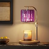 IN HAPPY Candle Warmer Lamp with Timer Dimmer-Adjustable Height, Birthday Gifts for Women Mom, House Warming Gifts New Home Decor, Wax Melt Warmer for Scented Jar Candles with 2 Bulbs (Purple)