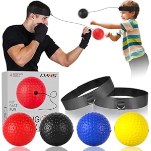 MHYS Boxing Reflex Ball, Boxing Training Ball, Boxing Ball with Headband, Speed Training Suitable for Adult/Kids Best Boxing Equipment for Training, Hand Eye Coordination and Fitness