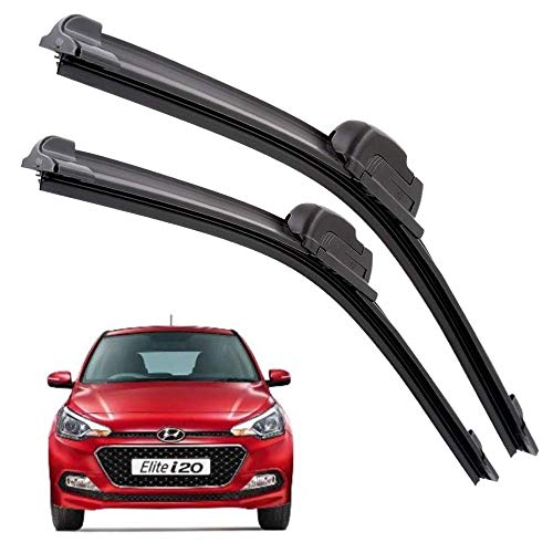 Image of Euro Care Windshield Car Wiper Blades Compatibility With Hyundai Elite i20 (Model : 2015-2020) - Set of 2Pc (D-24,P-16)