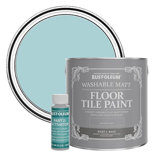 Rust-Oleum Blue Washable Matt Floor Tile Paint - Little Cyclades 2.5L