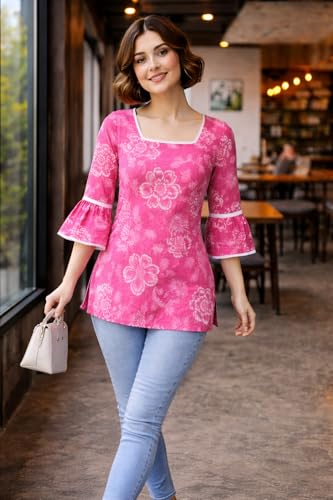 Image of Women's and Girls Short Kurti in TopsTunic | Ladies Ethnic Tunic