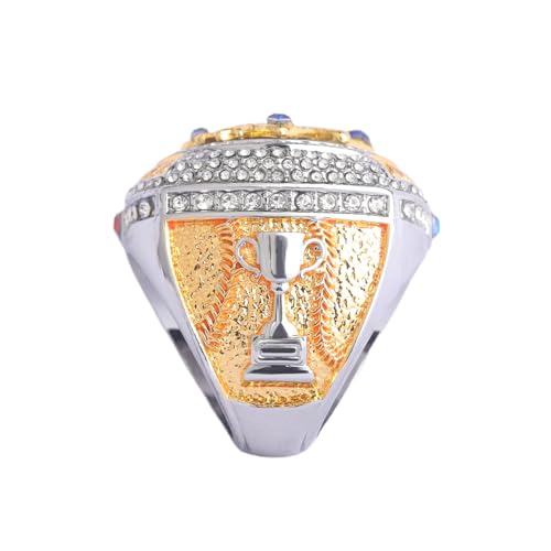 Image of 2 pcs Pack or 12 pcs Pack Softball Championship Trophy Ring Award Gift for Tournament Champion Team palyers Awards Trophy on Side Size 9.5
