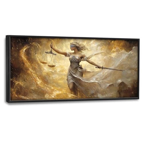 Lady Justice Large Wall Art 60x30