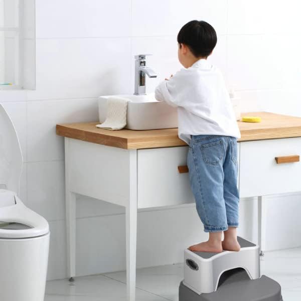 Miniatura 3 de GOWENIC Taburete de 2 escalones para niños y niños pequeños, taburete de baño e inodoro para entrenamiento para ir al baño, lavado de manos para