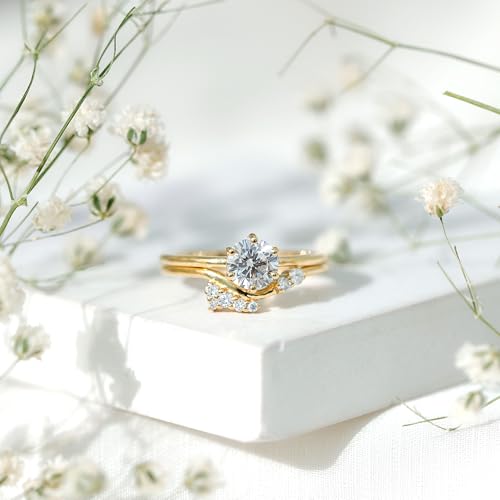 Certified Lab Grown Diamond Bridal Ring Set, Ef-Vs Quality, 6mm Diamond Engagement Ring with Enhancer - Ready To Gift3