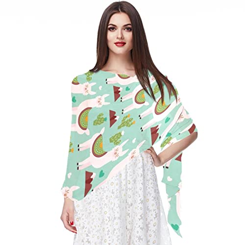 Écharpe en mousseline de soie élégante pour mariée au motif alpaga vintage