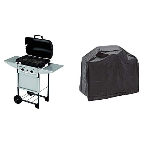 CAMPINGAZ Expert Plus Barbacoa Gas con Piedra Volcánica y Quemador Lateral + Funda para Barbacoas Cover