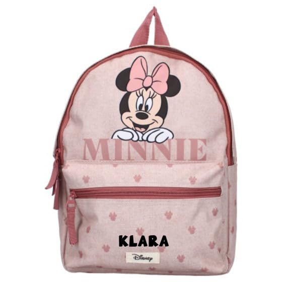 Undercover Mochila de guardería Disney para niña y niño, personalizada, con nombre, pequeña mochila infantil, 2 compartimentos