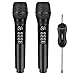 Kithouse K28 Rechargeable Wireless Microphone Karaoke Microphone Wireless Mic + Volume Control + Echo with Receiver System, UHF Cordless Microphone for Karaoke Singing Speech Church, Black