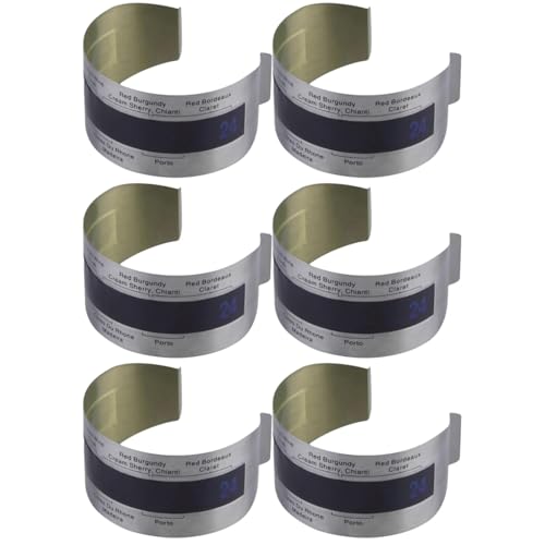 Amosfun 6 Pz termometro liquido Termometro vino portatile temperatura vino per bottiglie di domestico bracciale temperatura del