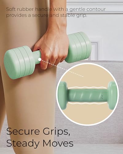 Image of One-Twist Adjustable Dumbbell Set | 2LB 3LB 4LB 5LB Hand Weights for Women