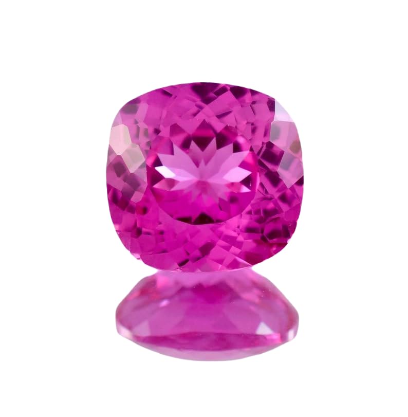 Saphir rose naturel taillé en coussin 8x8mm, pierre gemme pour bague, pendentif et collier DIY