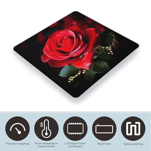 Báscula digital de baño precisa con plataforma de vidrio templado miniatura 3