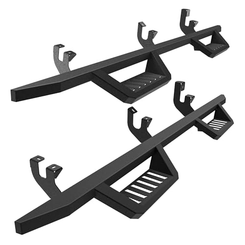 TIEZFUL Running Boards Fit for Toyota Tacoma Double Cab/Crew Cab (4 Full-Size Doors) 2024-2025 2026 5 Width Drop Down Side Steps Heavy-Duty Carbon Steel Step Bars Step Rails Textured Black