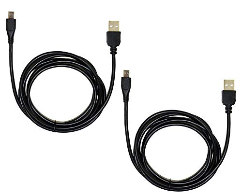 Proxicast Premium 8mm Extra Long Tip USB 2.0 Micro-USB Male - to - USB A Male Cable - 6 ft Length - Heavy 22 AWG Gauge - Fast Charge + Data for Thick Cases & Deep Connectors - 2 Pack