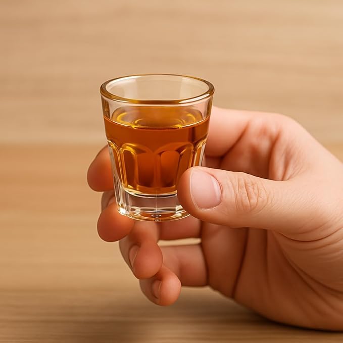 Jogo 6 Copos Shot 40ml Whisky Tequila Licor Cachaça Vidro Safira Festa Bar