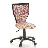 hjh OFFICE Buerostuhl24 670065 - Silla de escritorio infantil, color rosa/amarillo [Importado de Alemania]