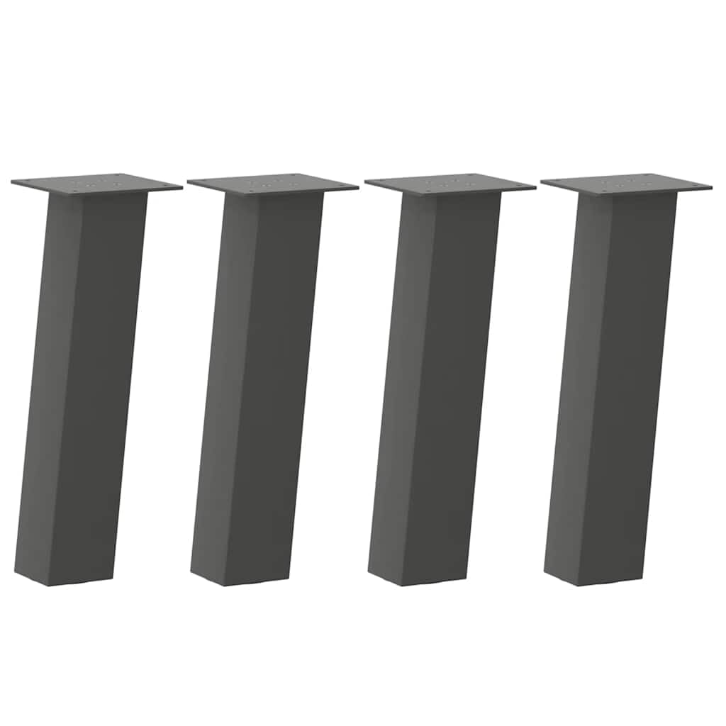 Gambe per tavolino, 4 pezzi, 42 cm, acciaio antracite, struttura solida
