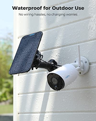 Reolink Solar Wifi Camera Security Outdoor, 100% Wire-Free, No Hub Needed, 3Mp, 2-Way Talk, Night Vision, Smart Motion Detection, Works With Alexa, Argus Eco With Solar Panel #TOP6