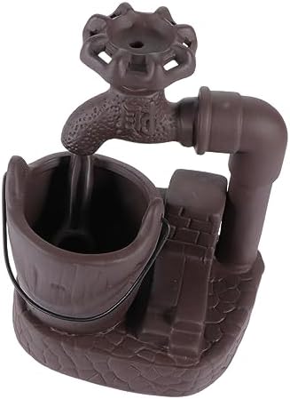 Antique Incense Burner Backflow Incense Vintage Decor Ceramic Dragon Figurine Waterfall Censer Adornment Antique Brown Household Ceramics Office Vintage Incense Burner