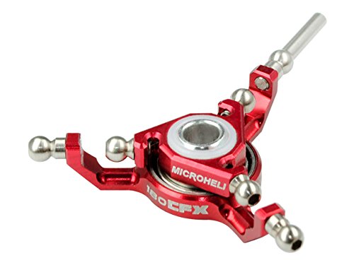 MICROHELI CNC Titanium Tri-Blade Swashplate (RED) (for MH Triple Blade Series and Blade Trio 180 CFX Stock)