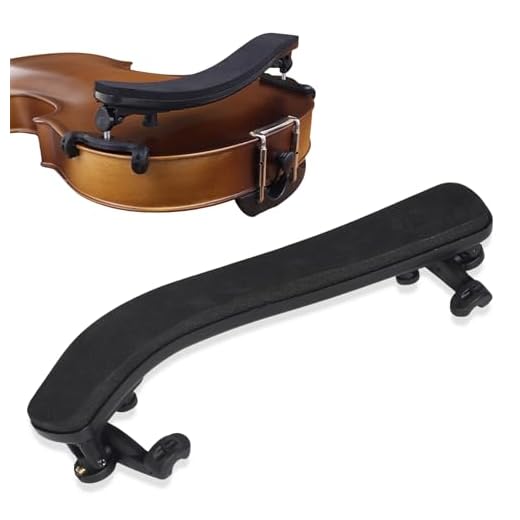 Almohadilla Violín, Almohadilla Violín 4/4-3/4 Tamaños con Patas Plegables y Ajustables en Altura Piezas de Violín Tipo Universal Cómodo Soportes de Hombro de Espuma