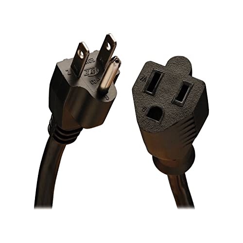 Tripp Lite Heavy-Duty Power Cord, IEC-320-C19 to NEMA 5-15P, 15A, 14 AWG, 10-Feet / 3.05 Meters, Lifetime Limited Warranty (P034-010) Black