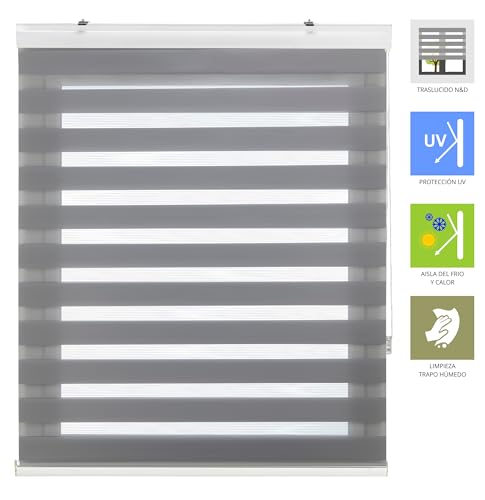 INTERBLIND | Tenda avvolgibile notte e giorno premium dimensioni 160 x 180 con galleria - Tenda notte e giorno doppio tessuto dimensioni tessuto 157 x 175
