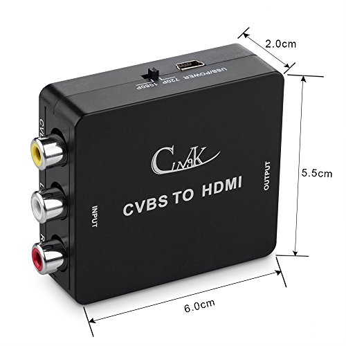 image for RCA to HDMI, Cingk 1080P Mini RCA Composite CVBS AV to HDMI Video Audi