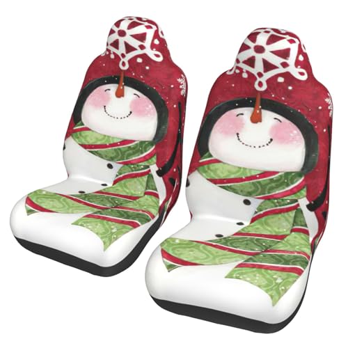 Housses de siège auto bonhomme de neige universelles et antidérapantes pour auto et SUV (2 pièces)