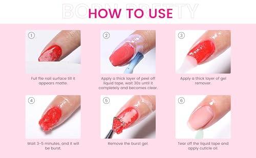 Image of Gel Nail Polish Remover,Professional(2-pack), 15ml /0.5 fl oz, Liquid Formula, Paraben-free, For Natural and Long-lasting Gel Polish Removal for Nail.