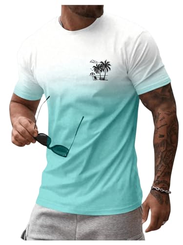 SOLY HUX Men's Short Sleeve Graphic Tees Summer Crewneck Top Shirt Beach Vacation T-Shirts