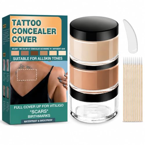 Tattoo Cover Up Makeup, Body Makeup Waterproof, 2 Shade Concealer Set