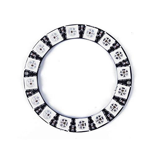 Image of Robocraze Ring 16Bit WS2812 5050 RGB LED (Round) | Individually Addressable LED Ring for DIY Projects, Arduino, Raspberry Pi | Easy to Integrate | Ideal for Creative Lighting Applications
