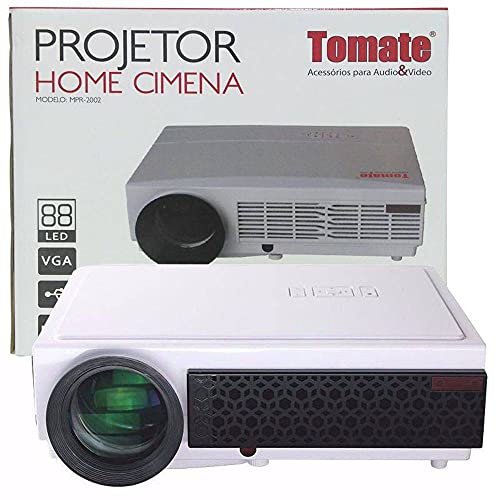 Projetor Tomate MPR-2002 3000 Lumens 1080p 2 HDMI VGA RCA YPbPr - Preto
