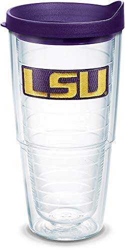 Tervis Made in USA Double Walled Louisiana State University LSU Tigers Insulated Tumbler Cup Keeps Drinks Cold & Hot 16oz Primary Logo