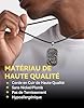 Chaîne de corde homme femme Collier en cuir véritable Chaîne imperméable Fermoir à ressort en acier inoxydable 316L Corde tressé à la main Largeur 2mm Corde lien chaîne collier #1