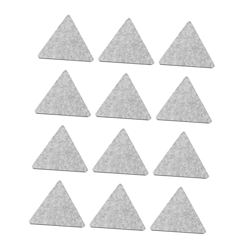 Toddmomy 12pcs Paneles Acústicos de Fieltro Gris Adhesivos para Aislamiento Sonoro Diseño Triangular para Fácil Instalación para Estudios en Casa Oficinas y Arte Decorativo de Pared miniatura 1