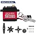 LewanSoul 20KG RC Servo High Torque Servo Motors, Waterproof Full Metal Gear Steering Servo for 1/6 1/8 1/10 1/12 RC Car Robot DIY, Digital Servo with 25T Servo Horn, Control Angle 270°