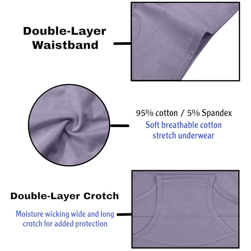 Premium Cotton Four-way stretch Panties - MULTIPACK - Regular and Plus Sizes - Classic Briefs for Women (UAE/KSA, Alpha, 7XL, Regular, Blossom Flower - 6 Pcs Pack)