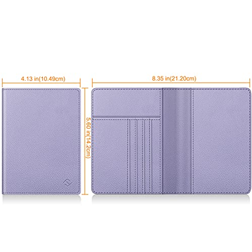 Image of FINTIE Passport Holder, Slim Travel Wallet RFID Blocking Card Case Cover Passport Cover Protector Essentials with Credit Card Slots for Women /Men | Slim