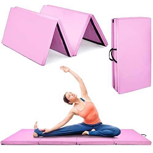 COSTWAY 240 x 120 x 5 cm Weichbodenmatte, Gymnastikmatte klappbar, Yogamatte mit Klettverschluss und 2 Tragegriffe, Turnmatte, Klappmatte, Fitnessmatte für Gymnastik, Yoga, Training Zuhause (Pink) COSTWAY 240 x 120 x 5 cm Weichbodenmatte, Gymnastikmatte klappbar, Yogamatte mit Klettverschluss und 2 Tragegriffe, Turnmatte, Klappmatte, Fitnessmatte für Gymnastik, Yoga, Training Zuhause (Pink)