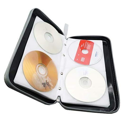 Watruer CD Case, 80 Capacity DVD Storage DVD Case Holder VCD Wallet Organizer Protective Hard Plastic Portable Case Cover - Black