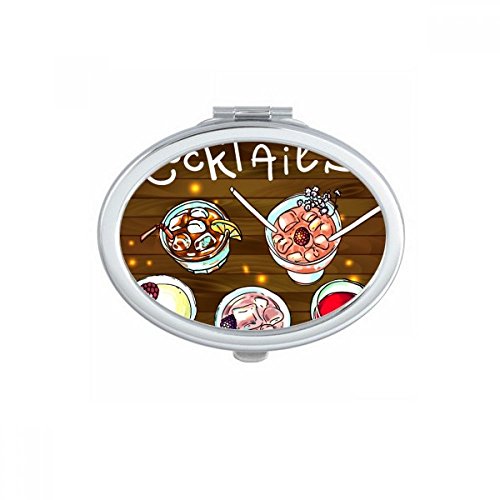 Miroir de poche ovale aux finitions soignées avec un design unique de teatime