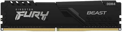 Kingston FURY 16GB 2666MHz DDR4 CL16 DIMM 1Gx8 Fury Beast Black, Non RGB (KF426C16BB1/16)