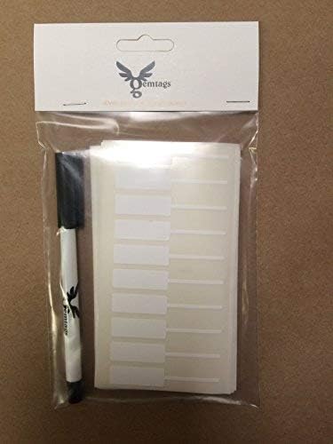 500 x Jewellery Labels Price Tags/Price Stickers/Dumbell Shaped White Labels