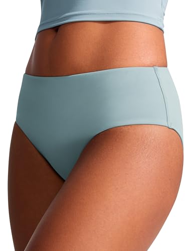 Image of CRZ YOGA Mid Waisted Bikini Bottoms | Mid Cut Leg, Medium Bum Coverage, Full Lining, Swim, Bathing Suit Briefs for Women