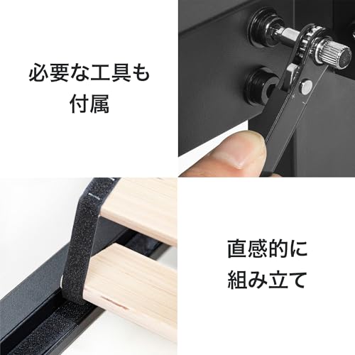 ZINUS(ジヌス) Heavy Duty スチールベットフレーム シングル 18cm ブラック ヘットなし BFBL-07 の商品画像 6