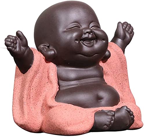Statue petit moine en céramique, le cadeau décoratif idéal pour crémaillère