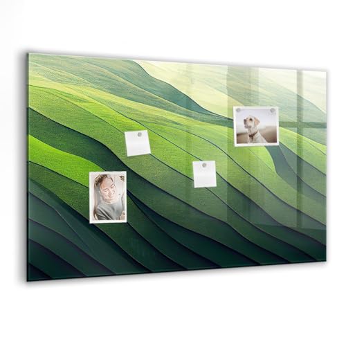 Tableau magnétique verre trempé décoratif haut de gamme abstrait 90x60cm